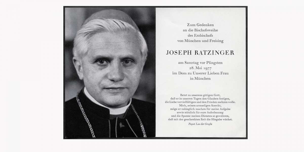 Bischofsweihe, Joseph Ratzinger, München und Freising, 28. Mai 1977 (© flickr, CC, Hans-Michael Tappen)